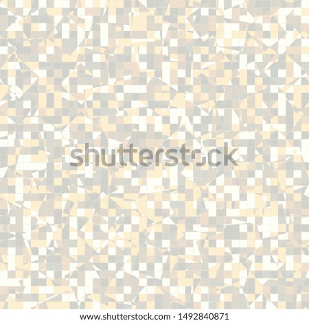 Seamless pattern consisting of small squares painted in pale golden colors. The picture shows large squares.