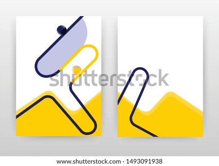 Yellow design for annual report, brochure, flyer, poster. Abstract lined yellow background vector illustration for flyer, leaflet, poster. Business abstract A4 brochure template.
