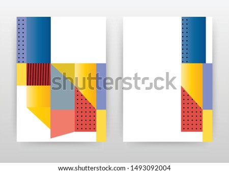 blue yellow red design for annual report, brochure, flyer, poster. colorful abstract background vector illustration for flyer, leaflet, poster. Business abstract A4 brochure template.