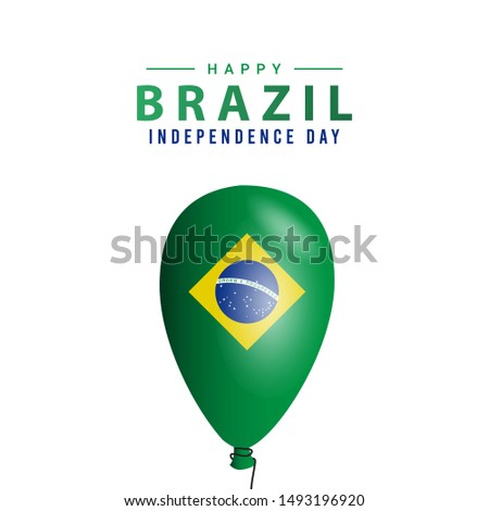 brazil independence day modern design template.