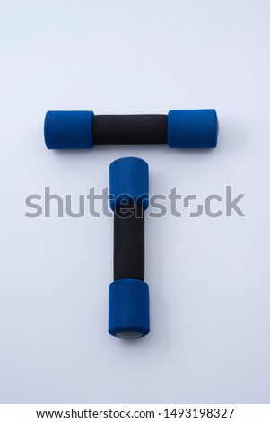 Dumbbells Set, Realistic Detailed Closeup View Isolated on White Background. Sport Element. Vector illustration of Fitness Dumbbell