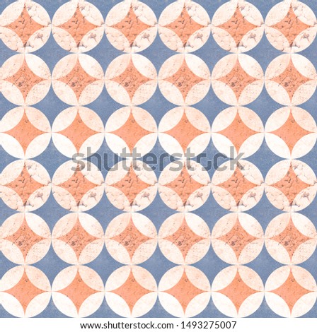 Seamless Wall Textured Ethnic Tile Pattern Trend Colors