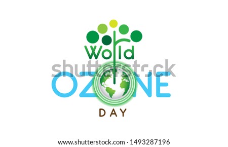 World ozone day concept banner. Green Eco And Save Earth . Vector illustration.