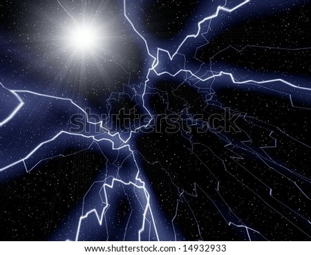 Abstraction background  with lightning