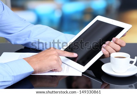 Businessman with notebook close-up
