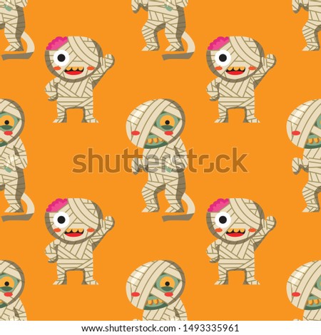 Halloween holiday seamless pattern background.Endless texture for textile ,fabric , wallpaper, web page background, wrapping paper and etc.