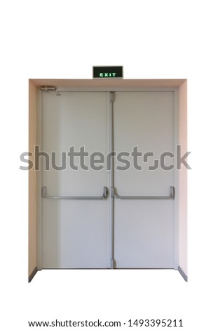 Emergency exit door for quick evacuation from building isolated