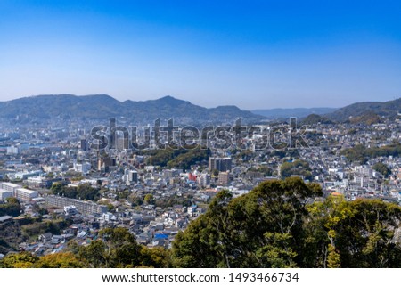 Sasebo city in daytime, Nagasaki, Japan