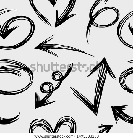 seamless pattern with arrows and element, vector illustration