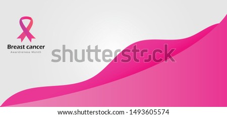 Design banner of Breast Cancer day templates. - vector