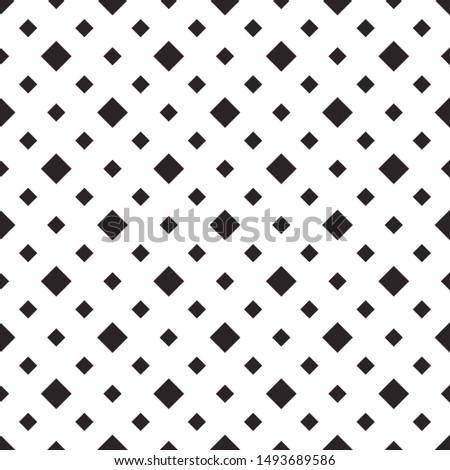 Tile pattern with black big and small rhombuses on white. Seamless pattern design for banner, poster, card, postcard, cover, business card. Monochrome geometric background. Vector illustration.