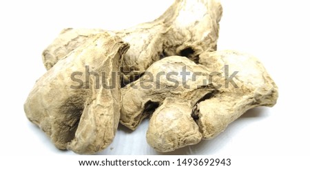 A picture of ginger isolated on white background