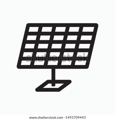 Solar energy icon. Vector technology symbol
