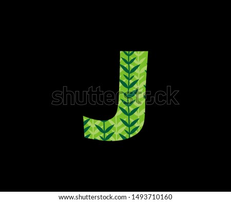Green Nature J Letter Logo Icon, Green Grass Letter J Icon.