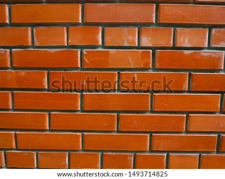                        brick orange wall for background