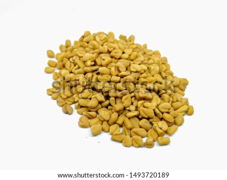 A picture of fenugreek on a white background