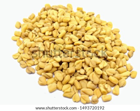 A picture of fenugreek on a white background