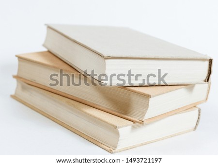 Many books in a bookstore or library on background with copy space