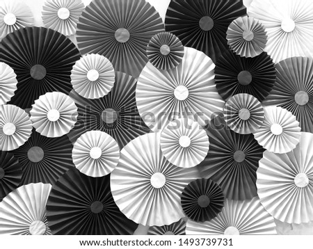 Gray, white and black, vintage, full color paper origami made for an abstract background.