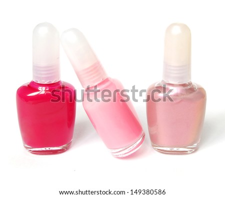 Set of color nail polish