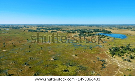 Aerial View of Okavango Delta, Botswana