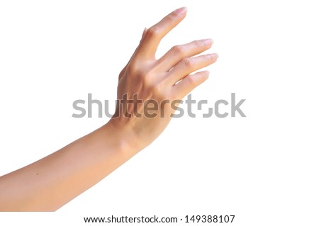 female hand isolated on white Royalty-Free Stock Photo #149388107