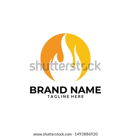 fire logo icon vector isolated