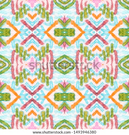 Fashion Design. Portugal Stylized Ornament. Brushstrokes On Abstract Print. Colorful Watercolour Background.  Abstract Ethnic Seamless Pattern.