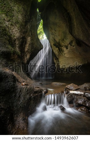Tukad Cepung waterfall located in Bali