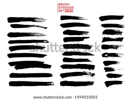 Big vector set hand drawn illustration.
Ink brush strokes texture, grunge collection for text, template for backgrounds, card design, boxes, frames, banners.