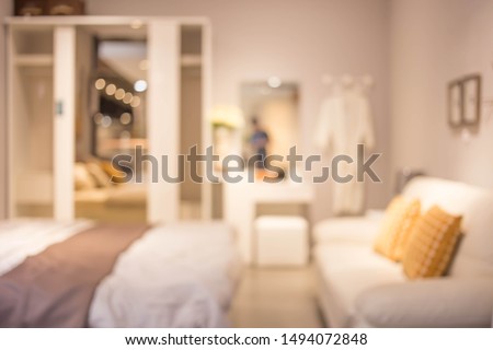 Defocus background of bedroom interior