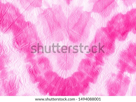 Watercolor Effect. Blush Ethnic Silk.  Wavy Ecru Bleach Frame. Handmade Dirty Art. Pink Traditional Image. Watercolor Effect. Trendy Fashion Print.