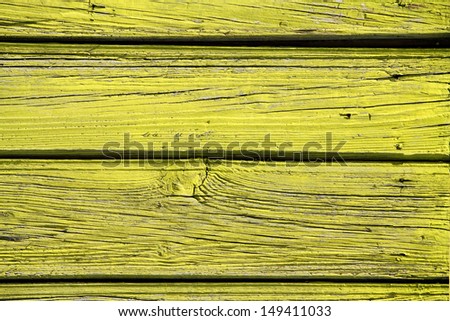 Yellow paint wooden wall texture