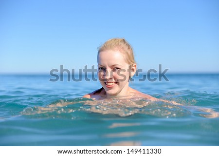 Girl in sea