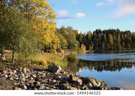 Stunning landscape photo from lake Valkeinen, Kuopio, Finland.