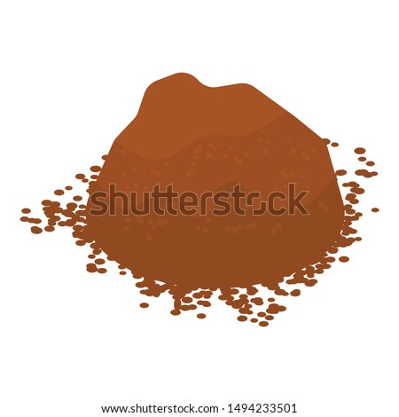 Cocoa powder icon. Isometric of cocoa powder vector icon for web design isolated on white background