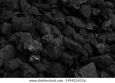 Pile of Bituminous coal or Black coal Royalty-Free Stock Photo #1494254516