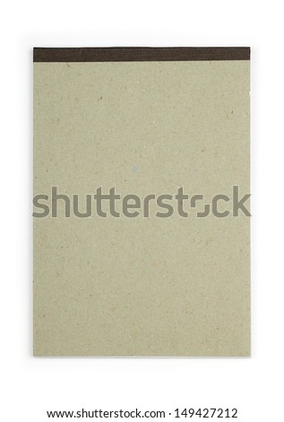 Cardboard notepad isolated on white