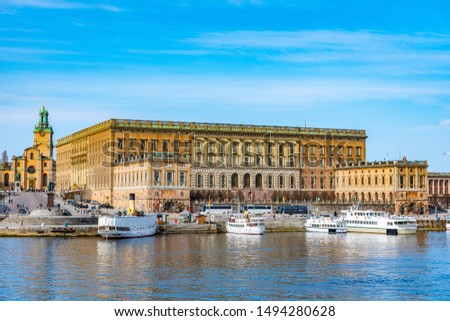 View of Gamla Stan and The Royal Palace in Stockholm, Sweden.