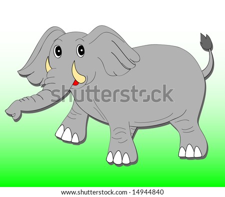 Vector illustration of a big elephant