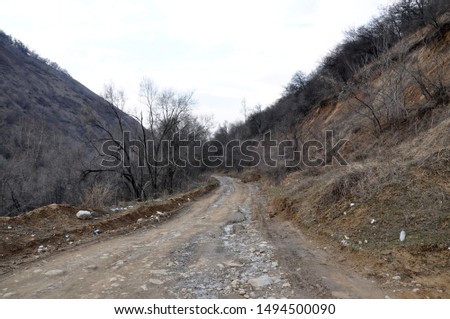 Tamgaly gorge landscape in Almaty region, Kazakhstan