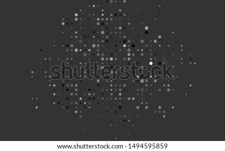 Dark Silver, Gray vector backdrop with dots. Illustration with set of shining colorful abstract circles. Pattern for beautiful websites.