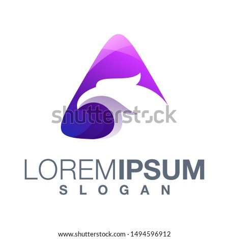 eagle color logo design vector 