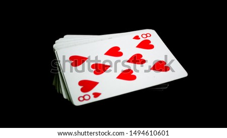 Picture of Poker Card a popular card game in the world in Solid Background using for wallpaper or background pictures