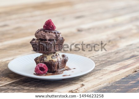 Cookie brownie of chocolate handmade