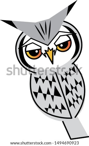 Horned owl Konohazuku
vector illustration cartoon