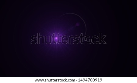 Purple light glow lense flare