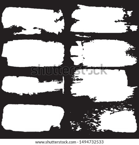 A set of grunge brushes. Abstract ink stains. Spray paint. Templates for inserting text. Texture of dirty oil prints