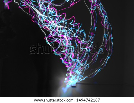 Slow shutter speed moving lights - electricity