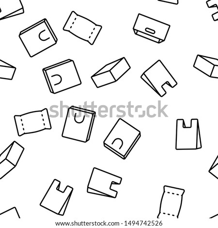 Packaging Types Vector Seamless Pattern Thin Line Illustration